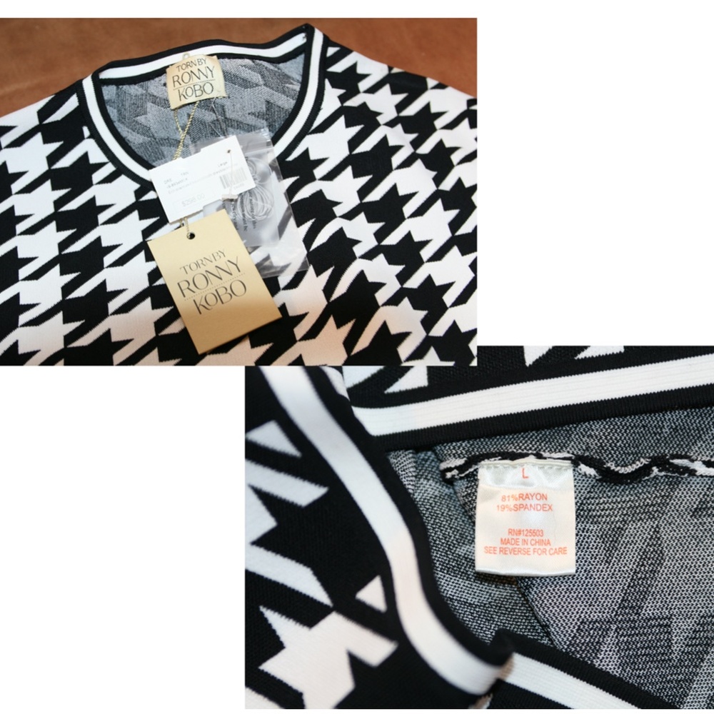 TORN BY RONNY KOBO Erin Houndstooth Dress - Picture 7 of 8